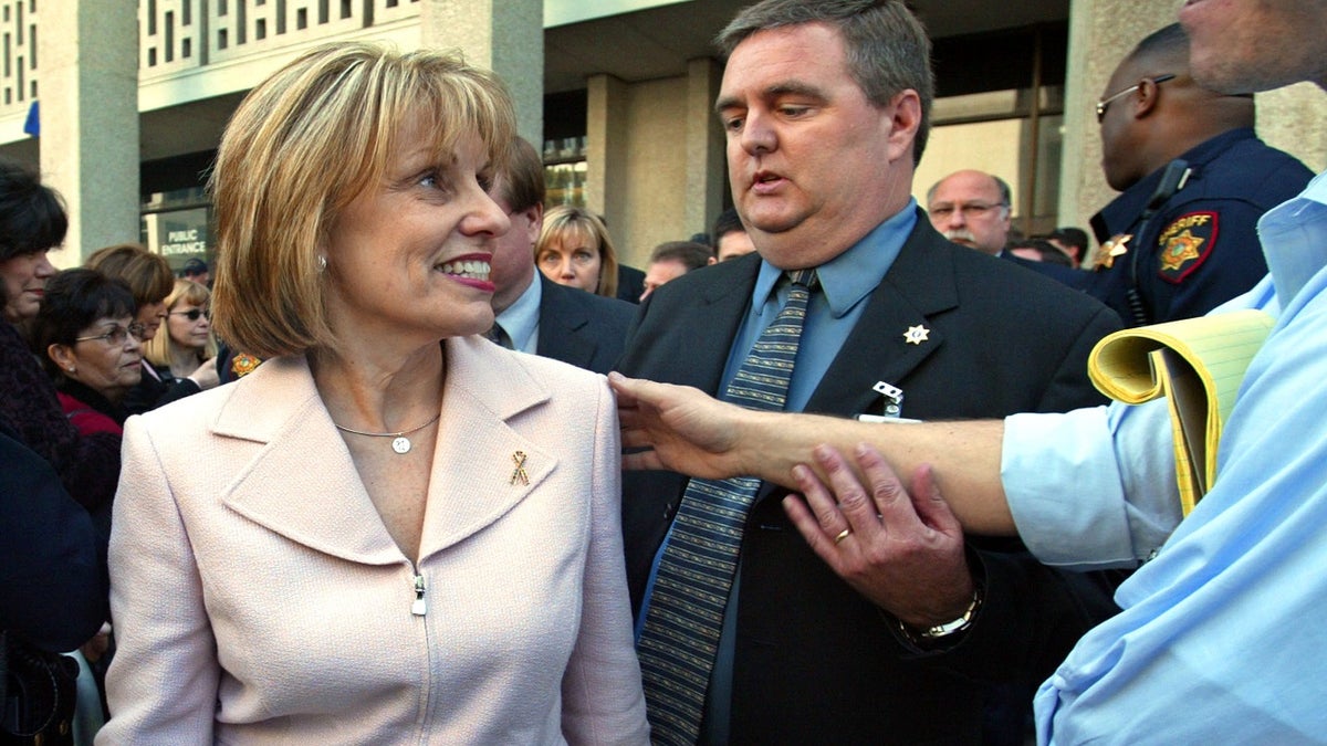 Laci Peterson's mother outside court