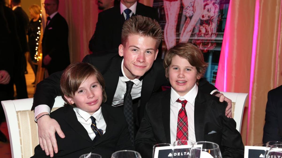 sharon stones sons roan, laird and quinn in 2017