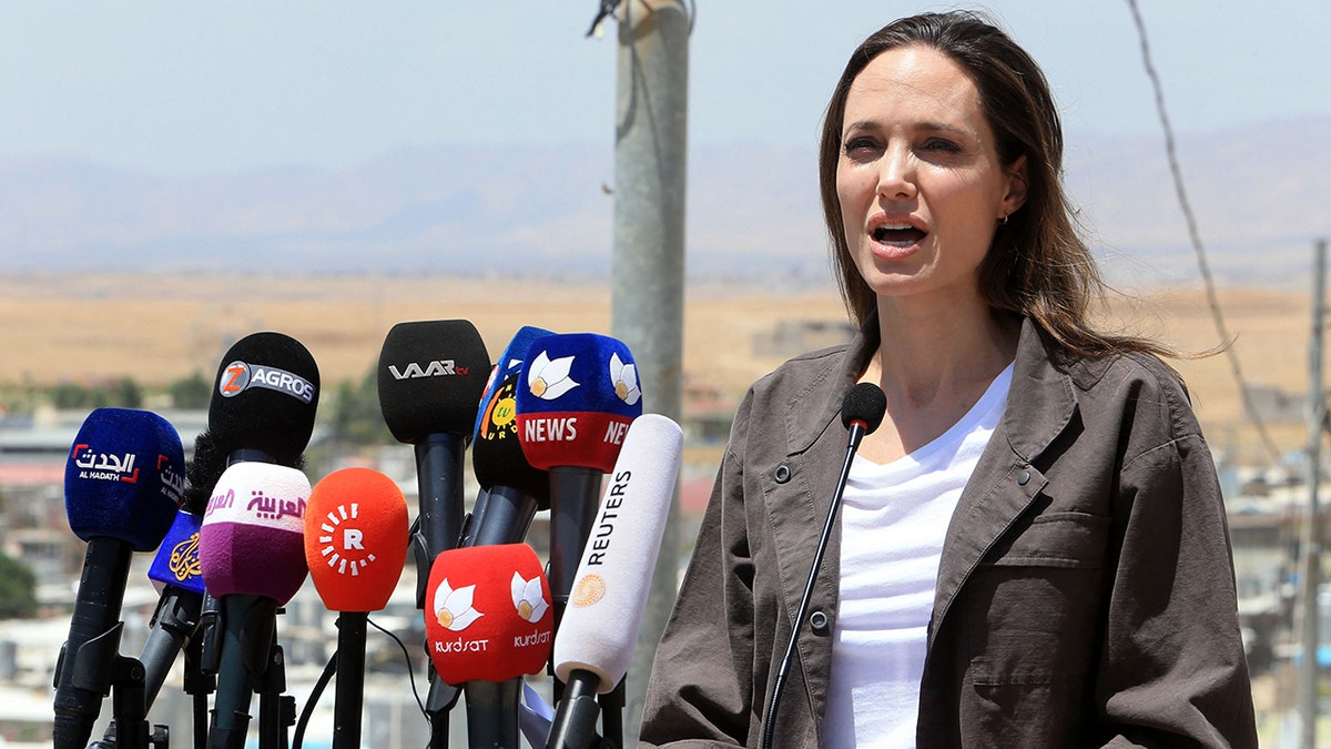Angelina Jolie during a press conference