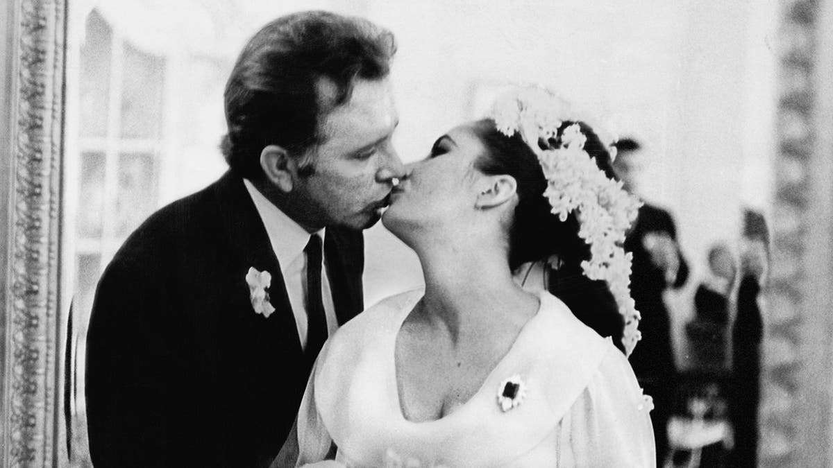 Elizabeth Taylor and Richard Burton on their wedding day
