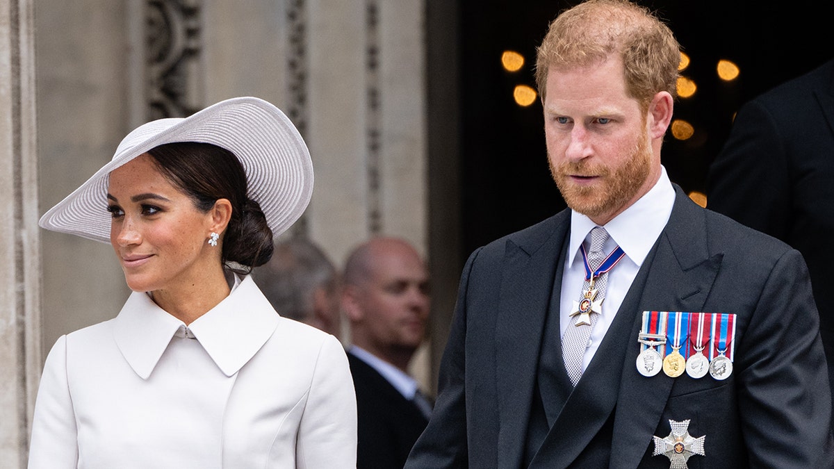 Meghan Markle and Prince Harry during the Platinum Jubilee