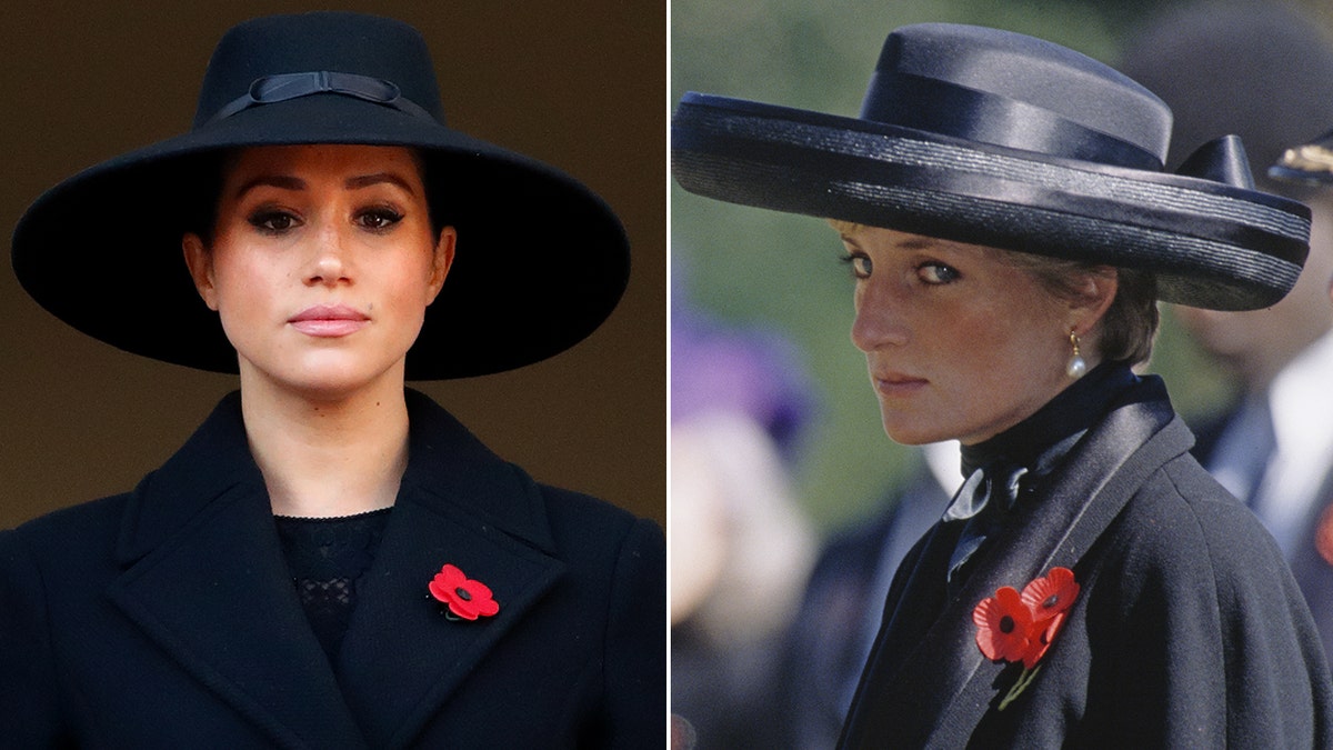 Meghan Markle Princess Diana mourning looks