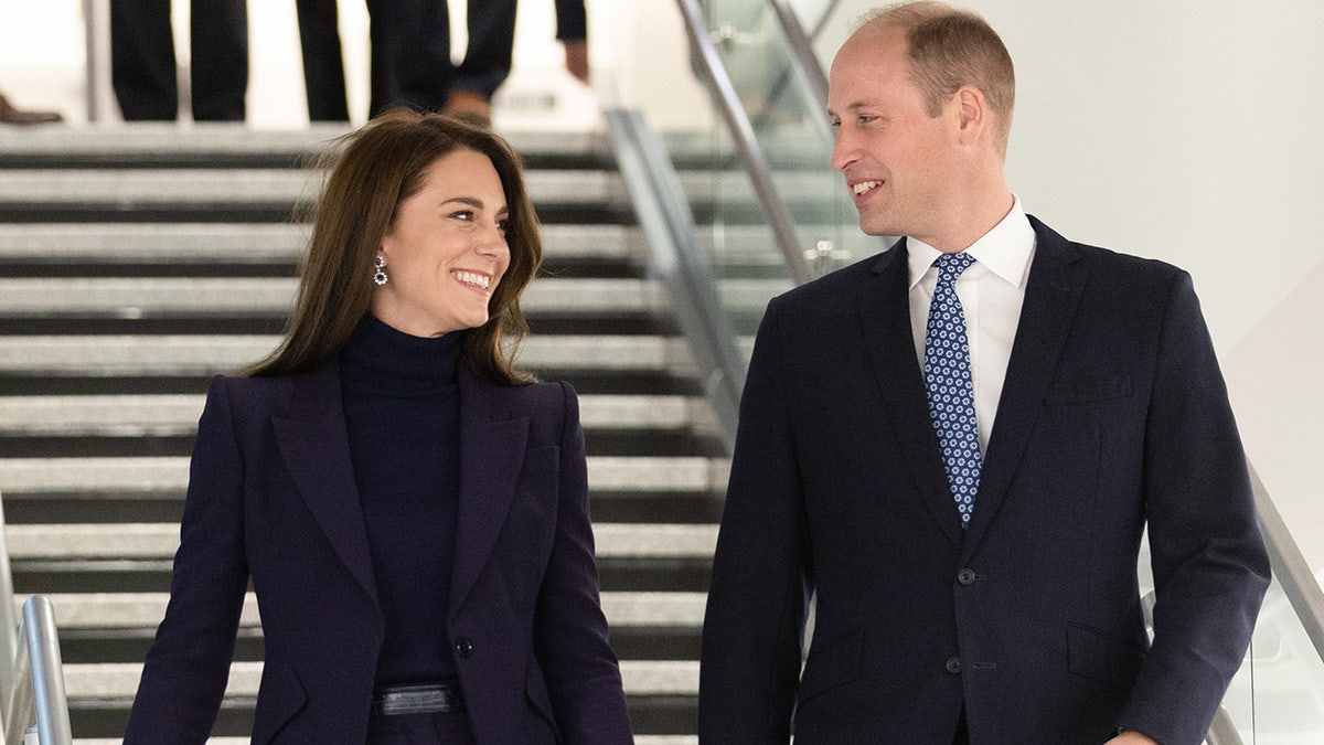 Prince William and Kate Middleton arriving in Boston