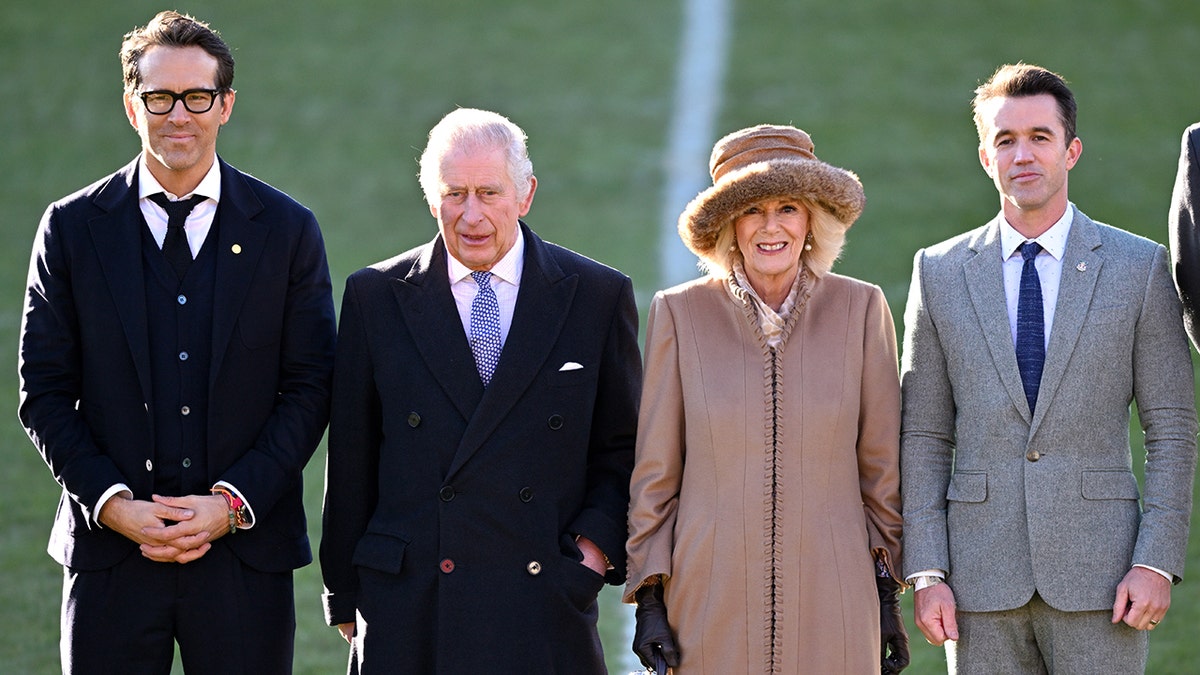 King Charles and Camilla with Ryan Reynolds