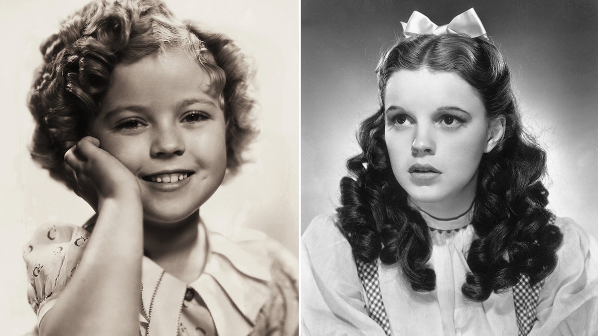 Shirley Temple and Judy Garland as child stars