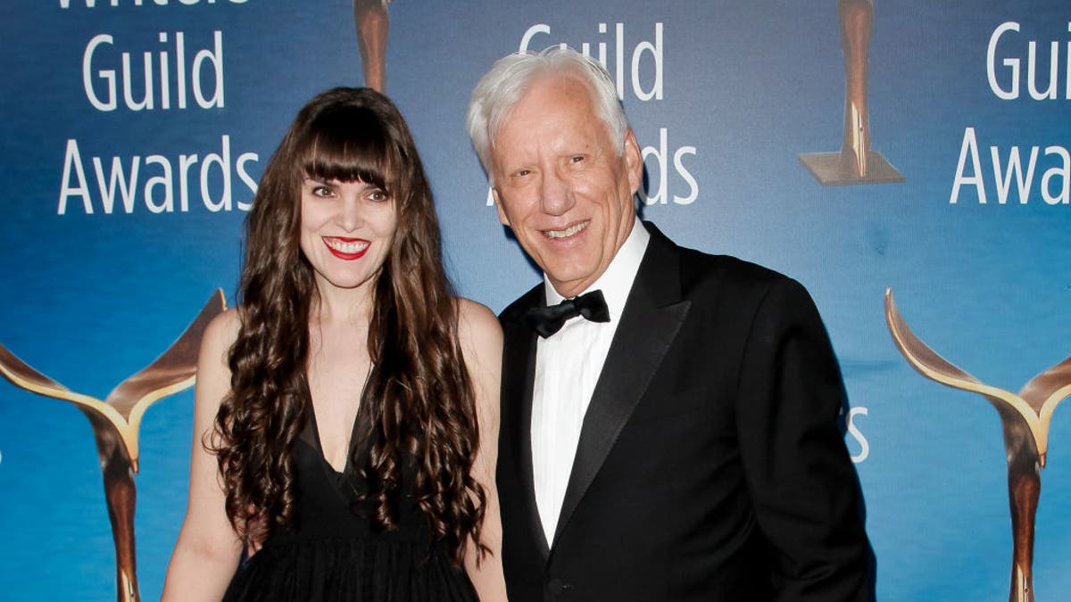 James Woods wears gold on ring finger with Sara Miller after