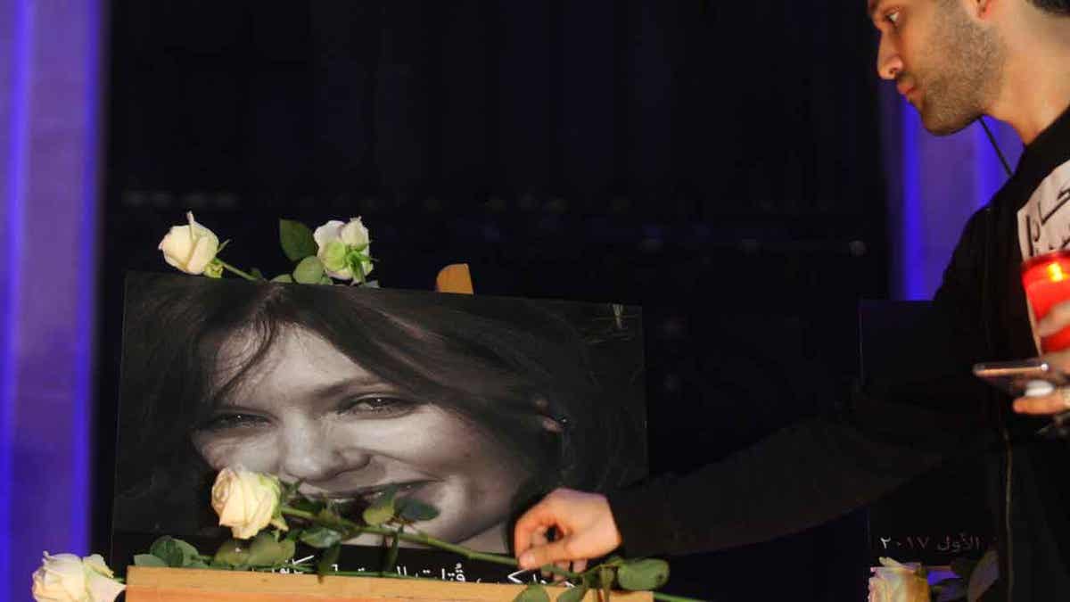Lebanese activist at funeral for British girl who was killed