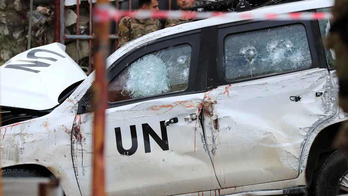 Peacekeeper's car in Lebanon