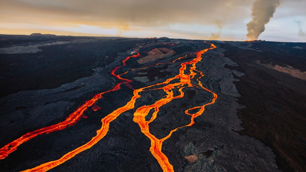 Lava from the Mauna Loa Volcano