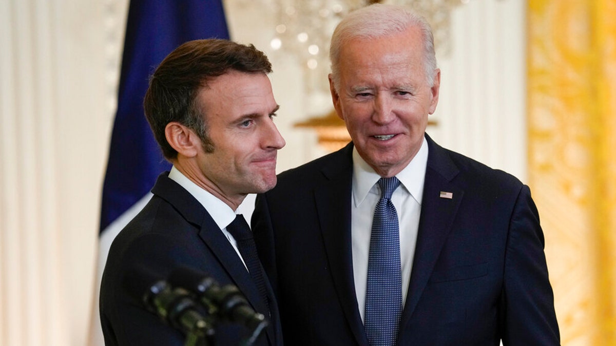 Macron with Biden