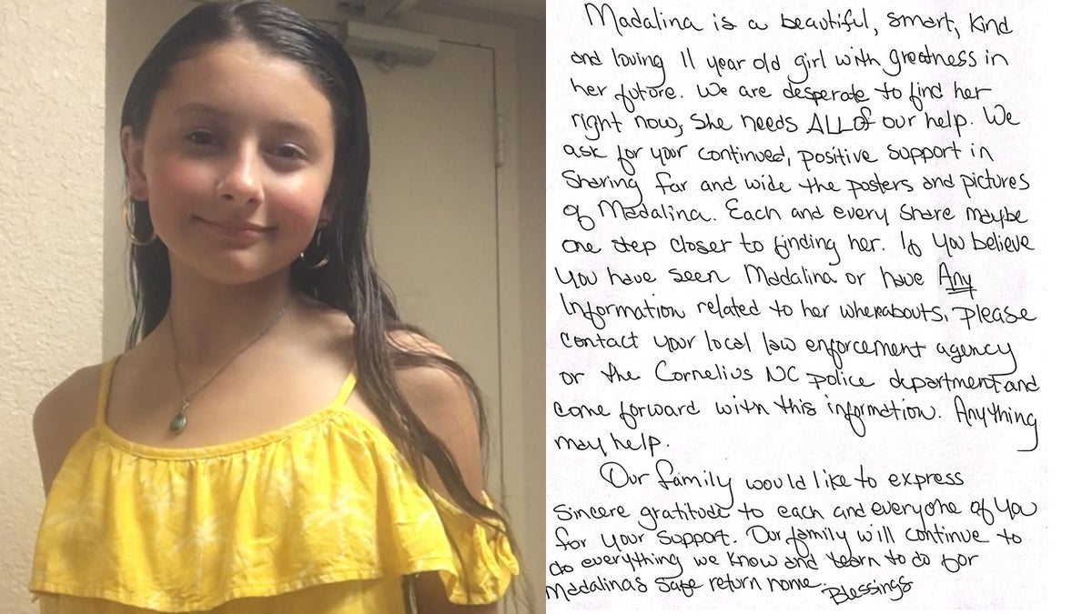 Madalina Cojocari and family's handwritten message