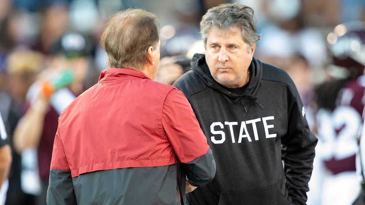 Mike Leach and Nick Saban