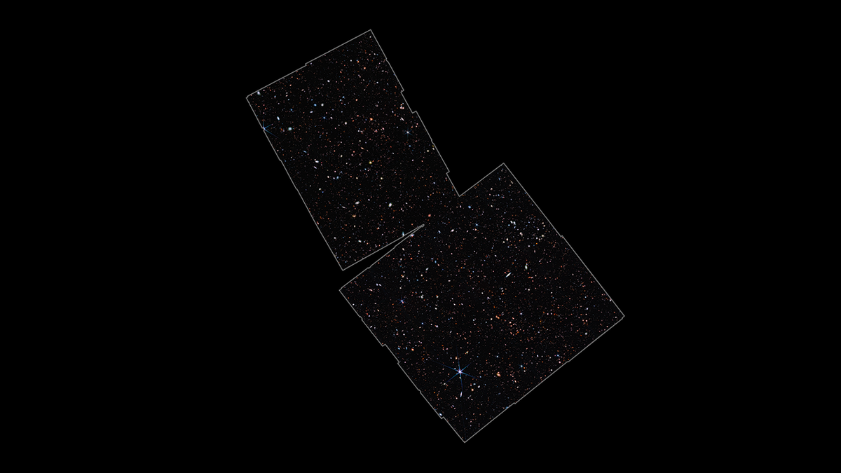 This area is in and around the Hubble Space Telescope’s Ultra Deep Field.