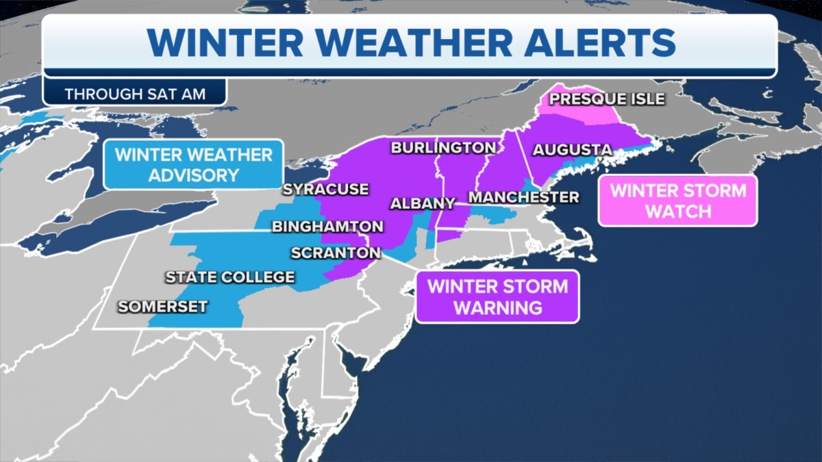 Northeast winter weather alerts