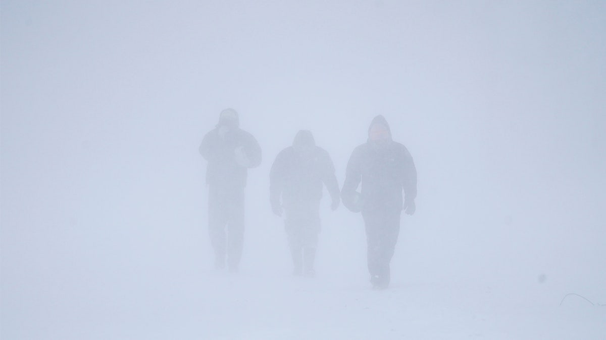 Winter storm in New York