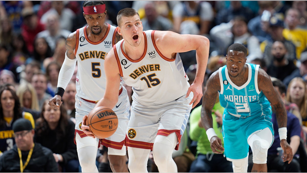 Nikola Jokic drives