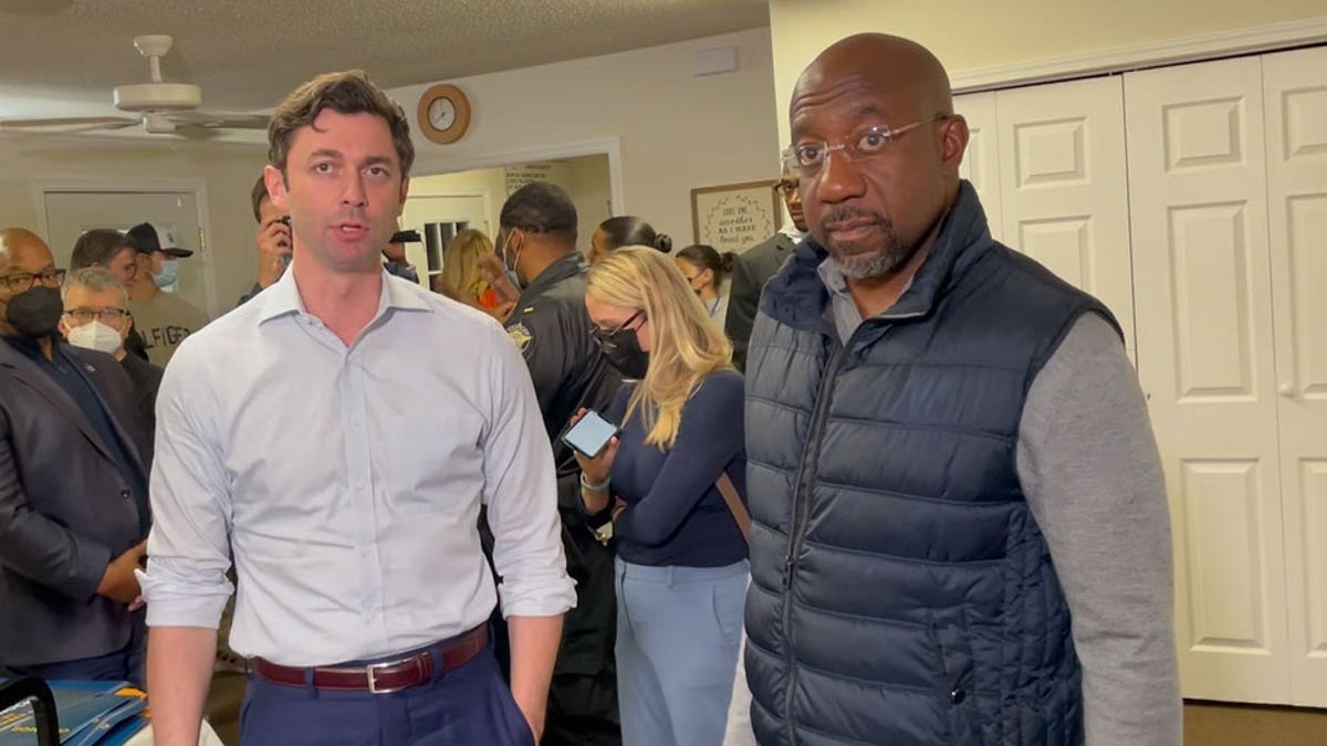 Democratic Georgia Sens. Jon Ossoff and Raphael Warnock