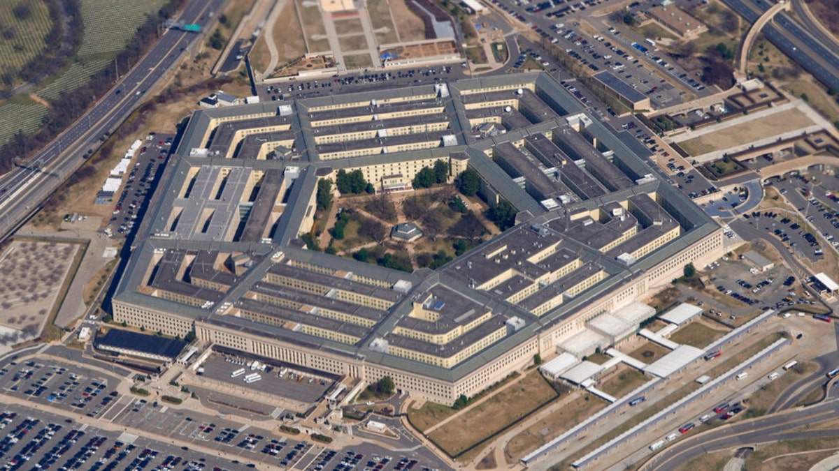 The Pentagon is seen from Air Force One