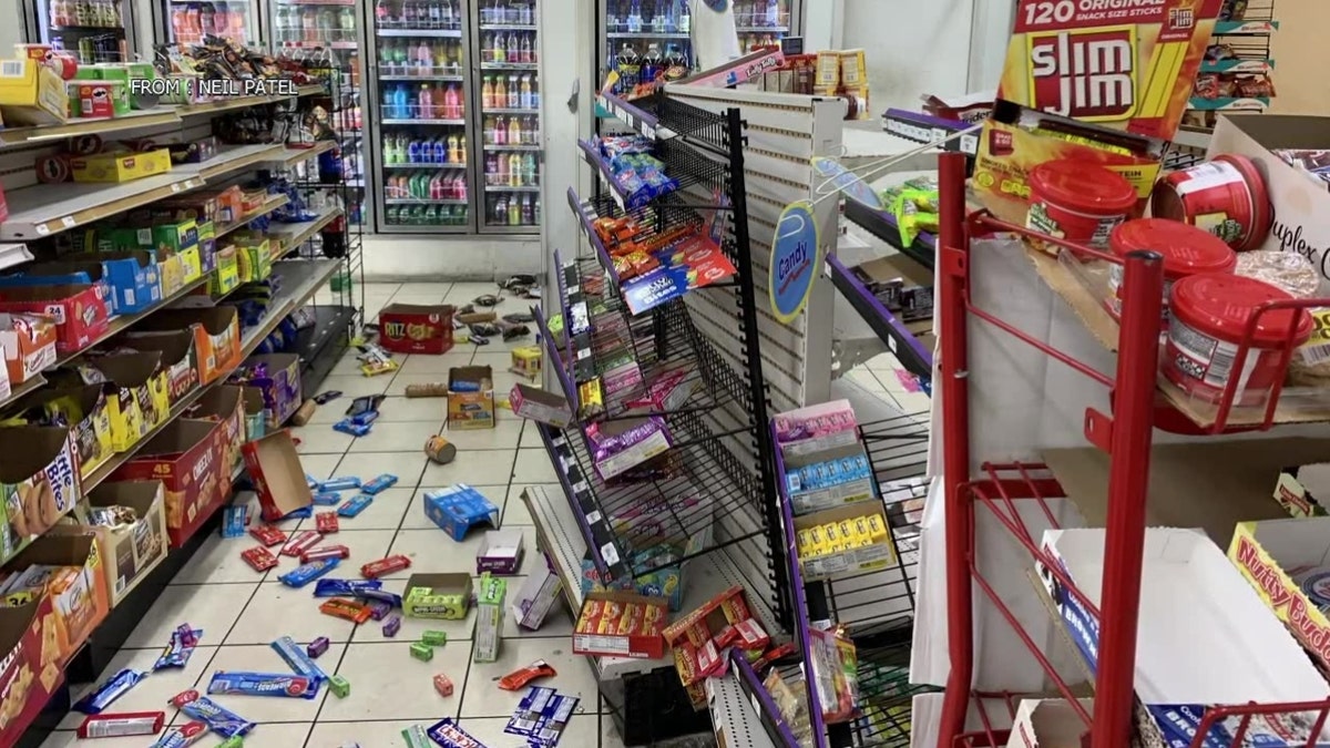 Vandalized gas station in North Philadelphia