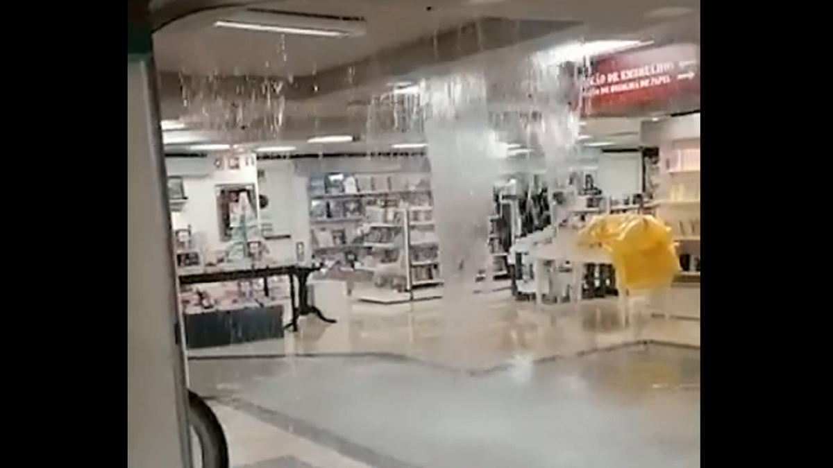 Shopping mall flooded in Lisbon, Portugal