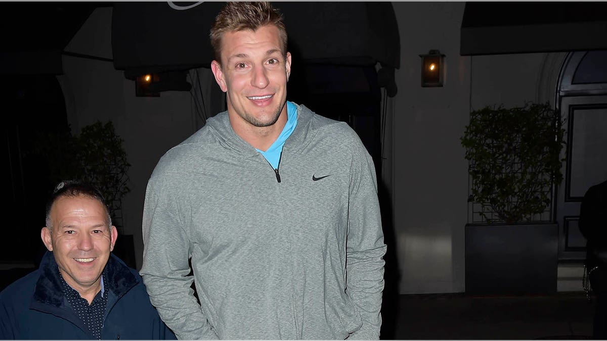 Gronk talks to the paparazzi