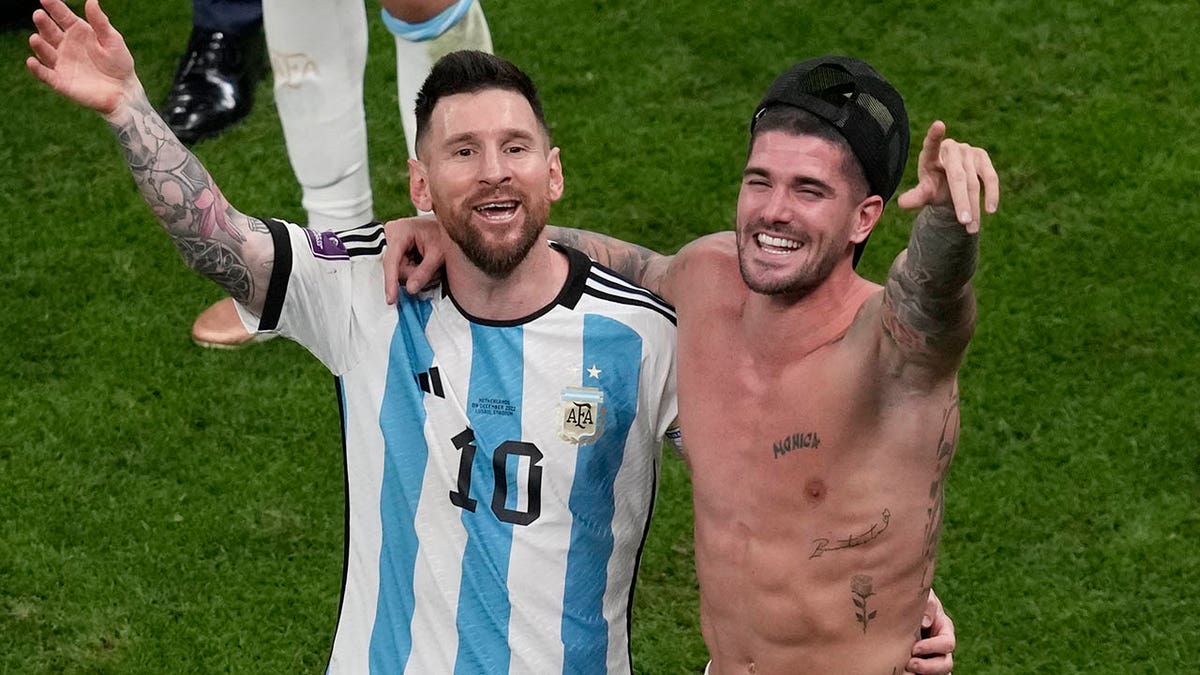 Lionel Messi and Rodrigo de Paul