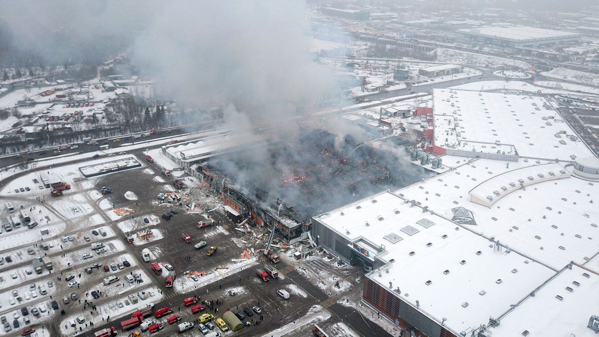 Russia fire and shopping mall