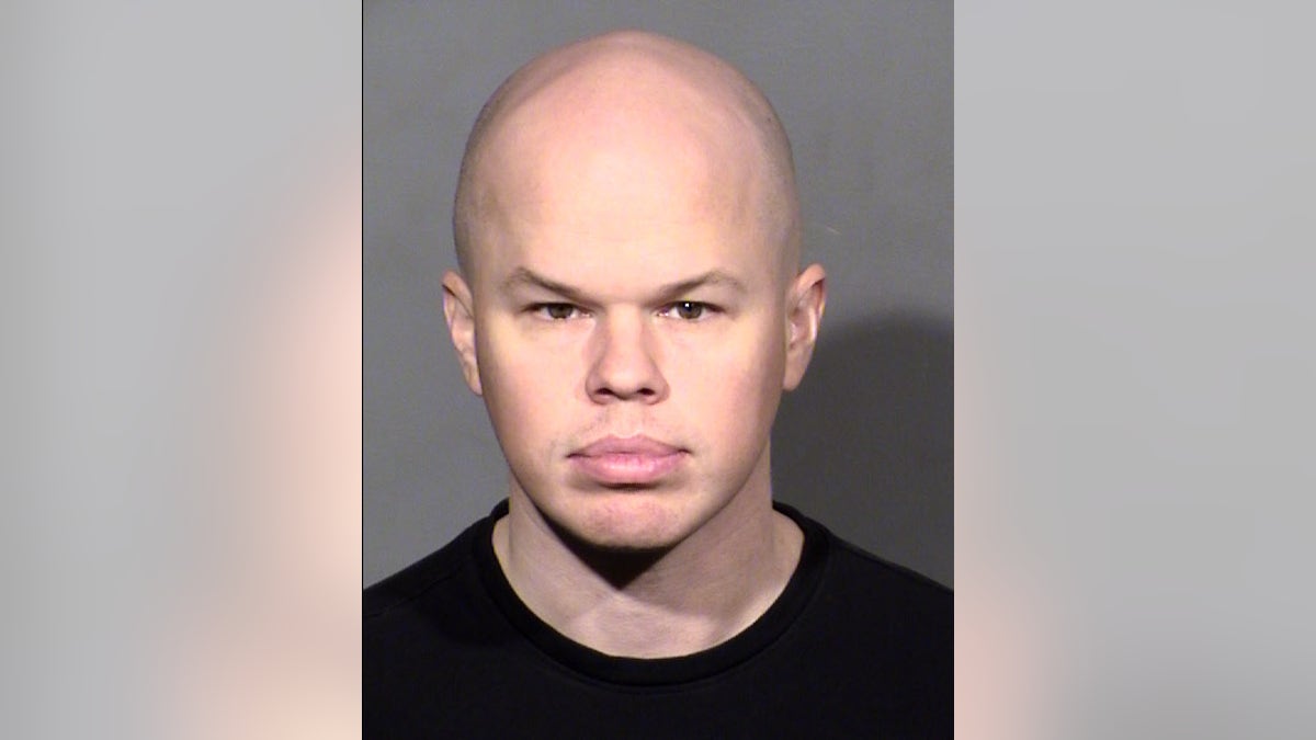 Las Vegas police booked Sam Brinton at a detention center on Wednesday.