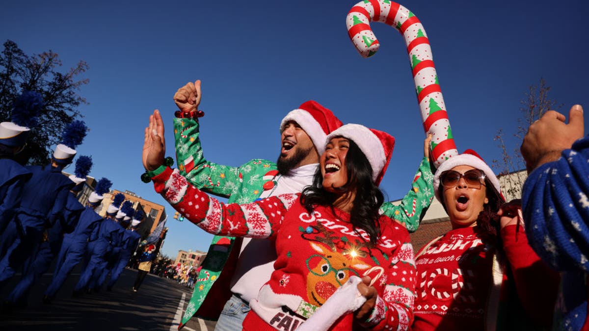 Santa parade in Brockton, Mass.