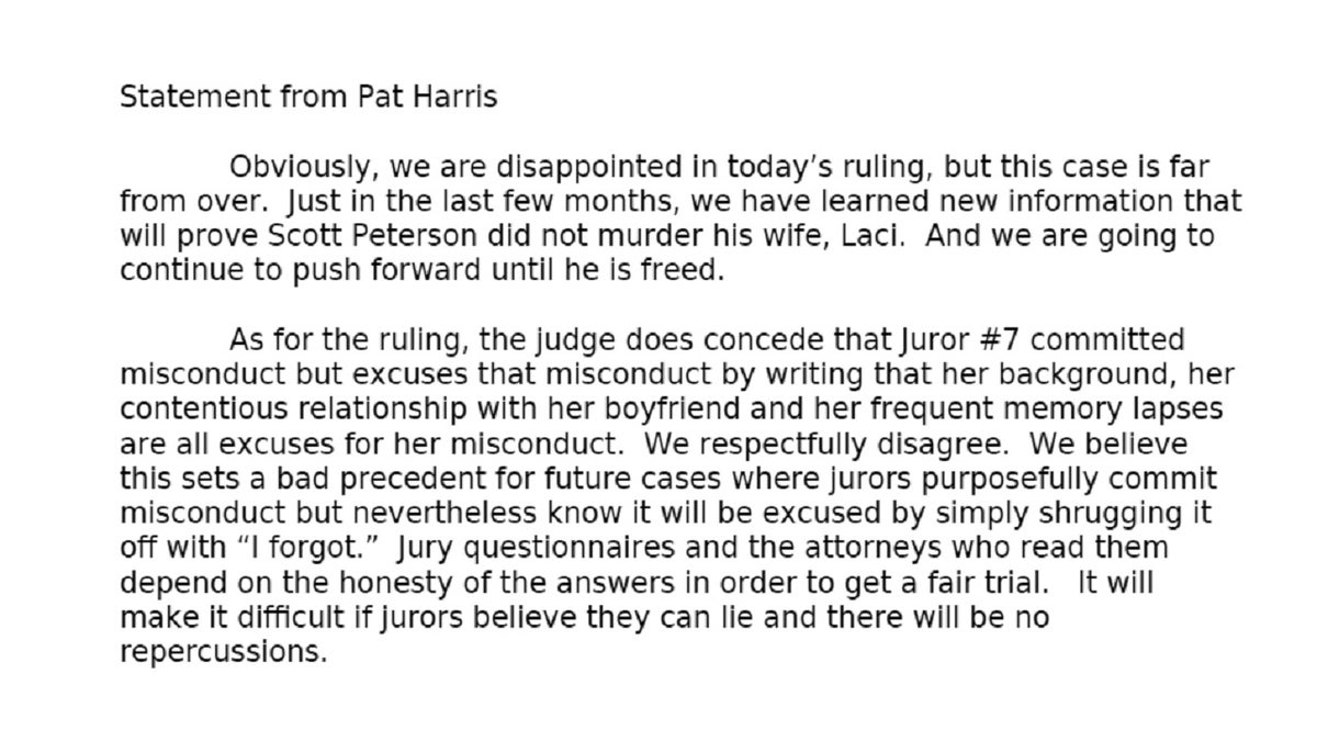 statement from attorney