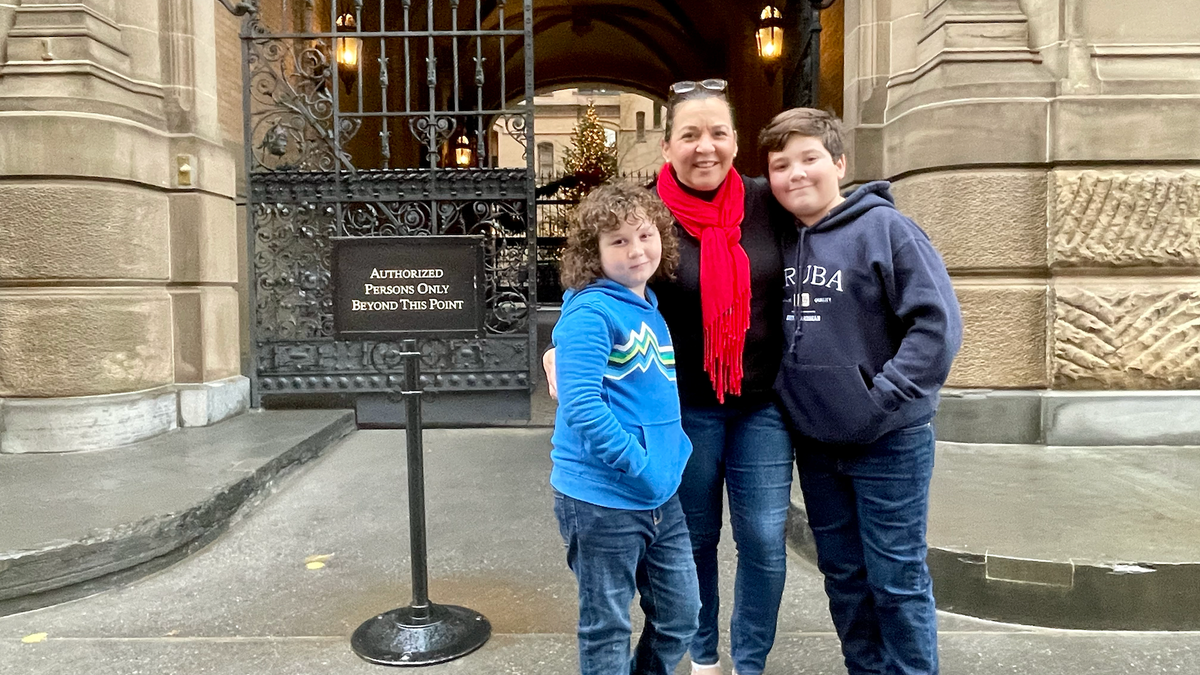 Family visits The Dakota