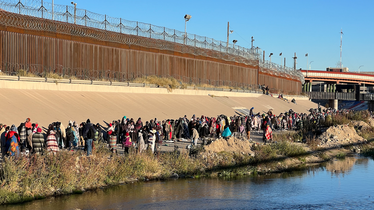 Migrants at the El Paso border