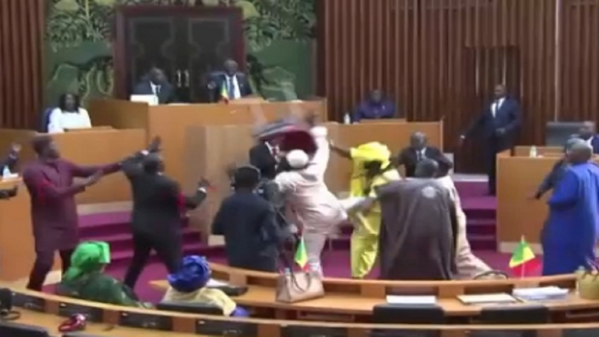 Senegal lawmakers fight after slap