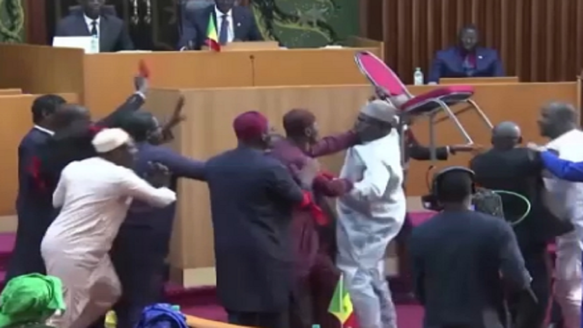 Senegal parliament brawl Dakar