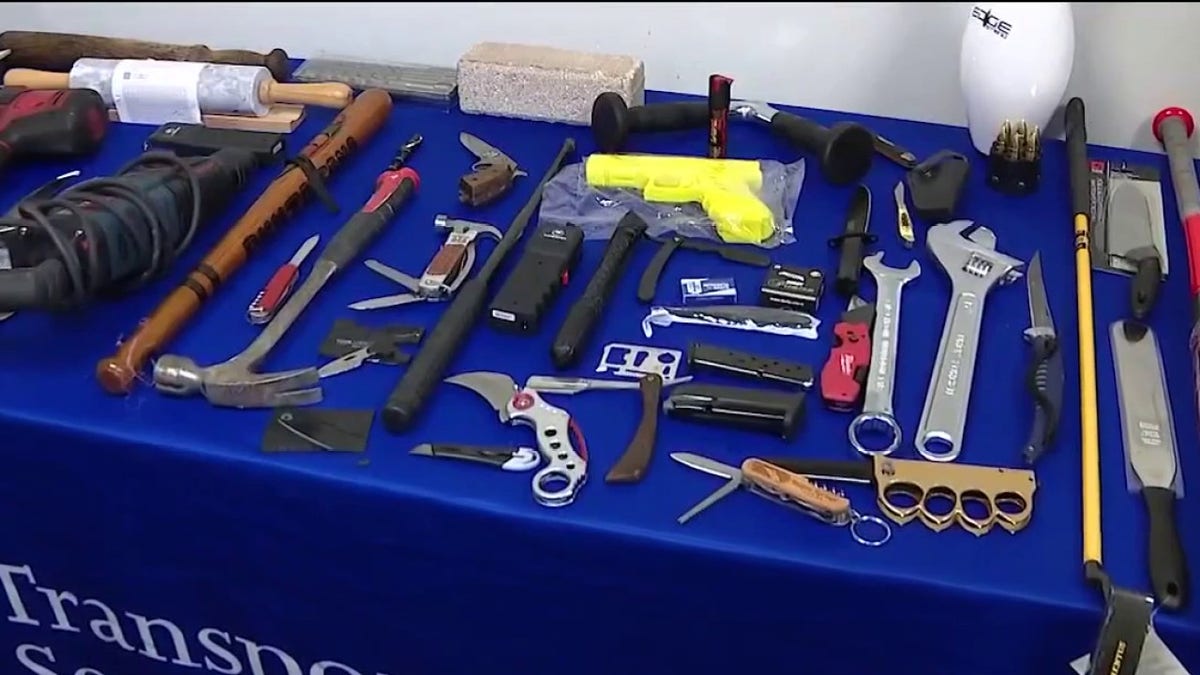 Weapons found by TSA