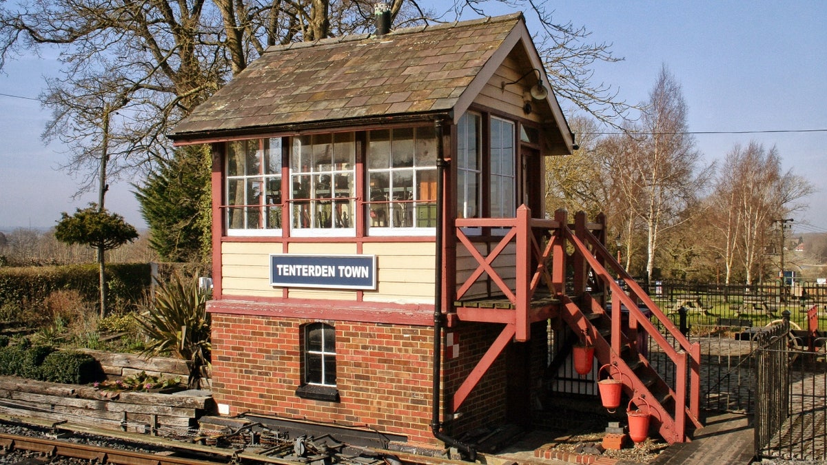 Old signal box in Tenterden, Kent