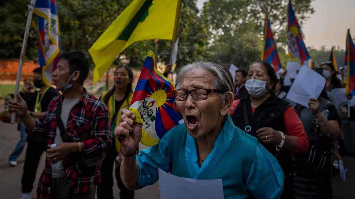 Exiled Tibetan activists