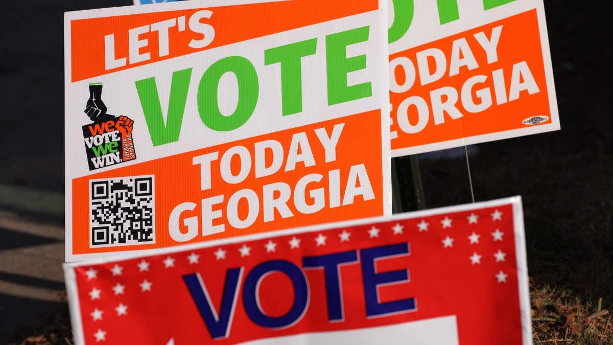 Georgia voting signs