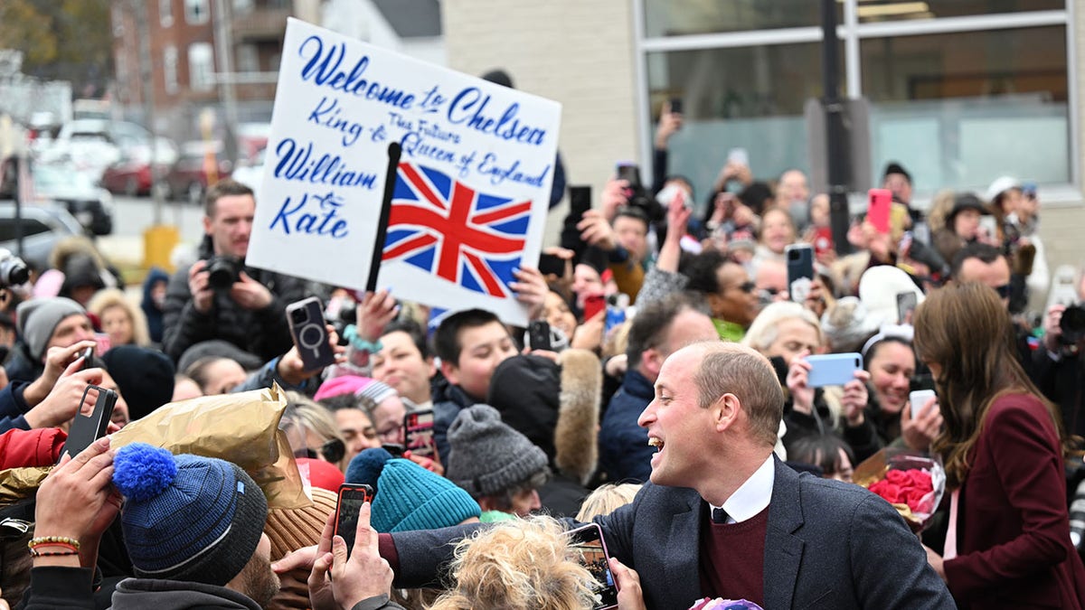 William and Kate greet fans in Chelsea, Massachusetts