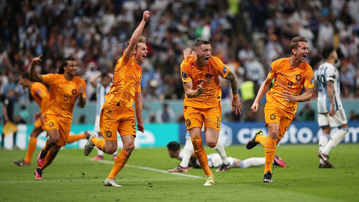 Wout Weghorst of Netherlands celebrates 