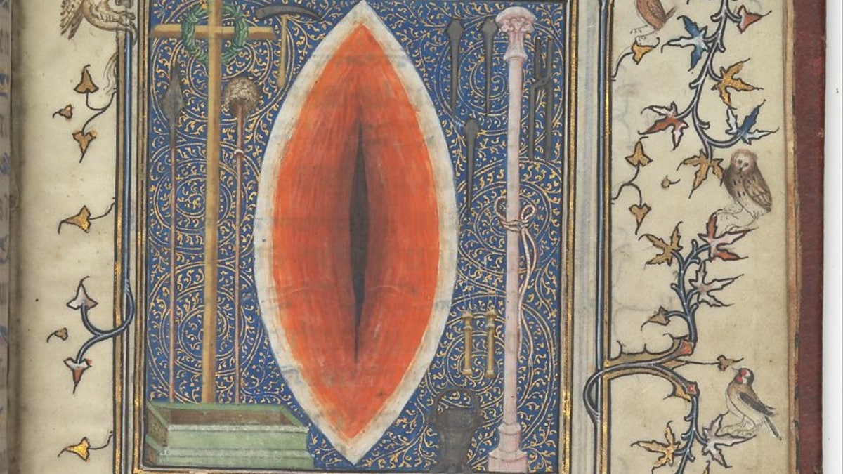 Wound of Christ in Prayer Book of Bonne of Luxembourg