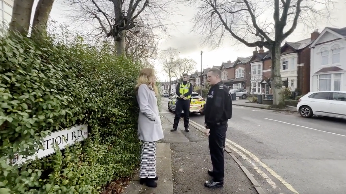 Pro-life activist talks to cops