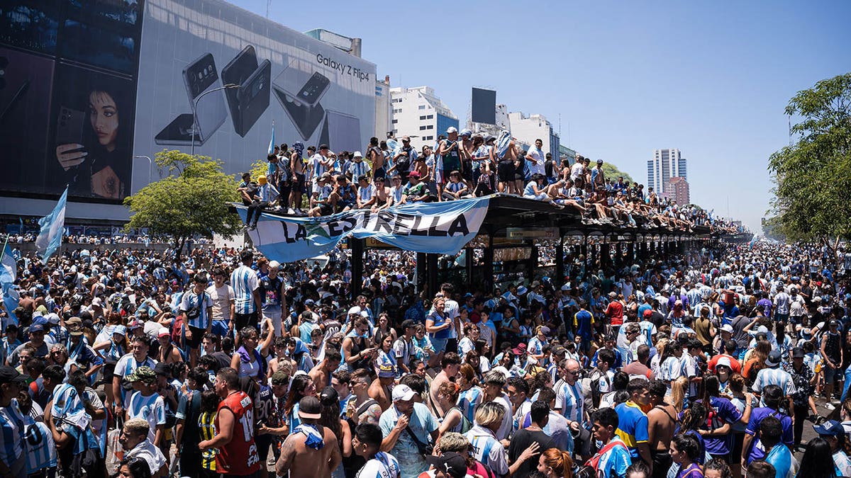 Argentina fans celebrate world cup