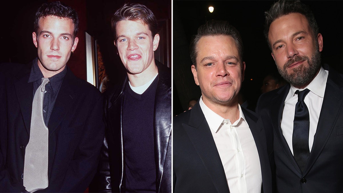 Matt Damon, Ben Affleck then and now