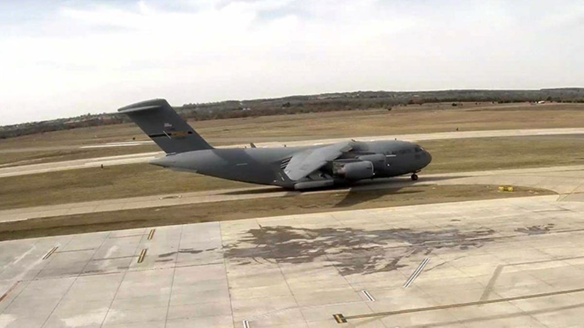 C-17 at Stillwater airport runway