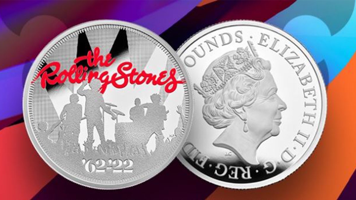 Front and back of The Rolling Stones coin
