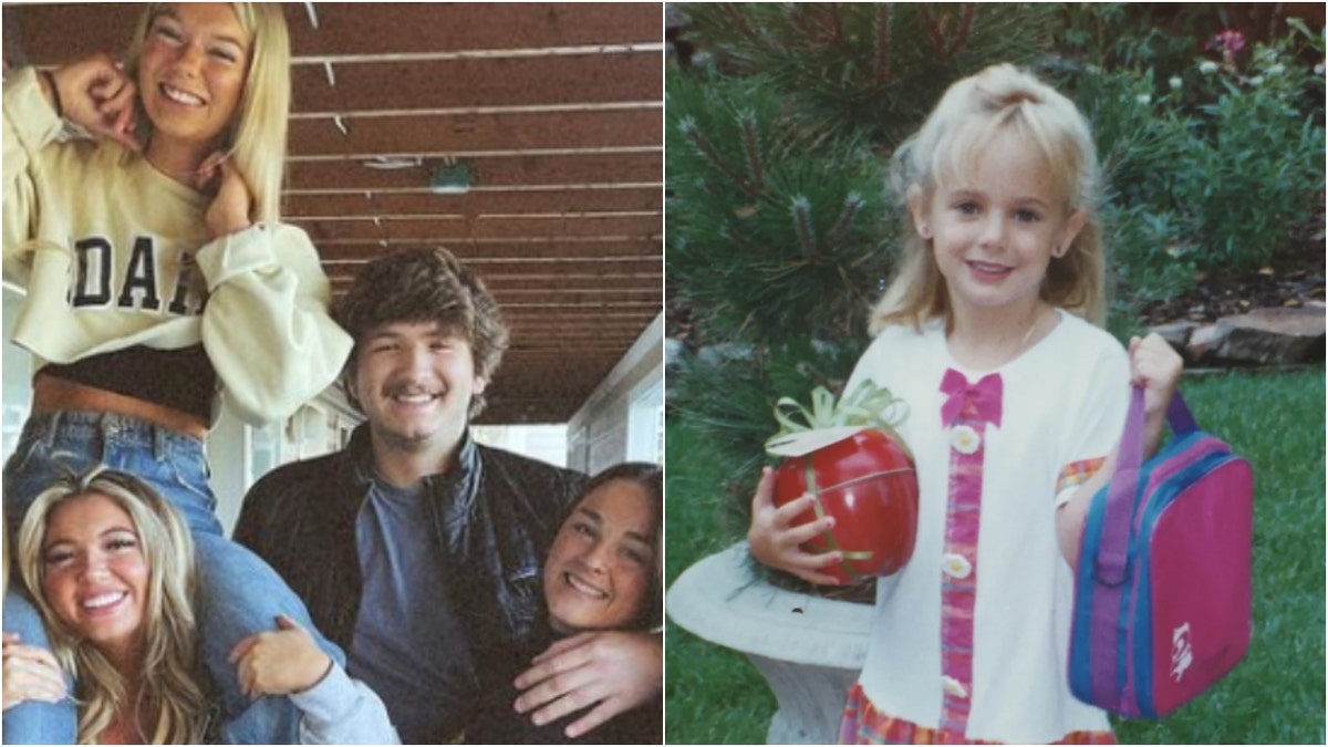 Photo of Idaho quadruple murder victims beside a photo of JonBenet Ramsey