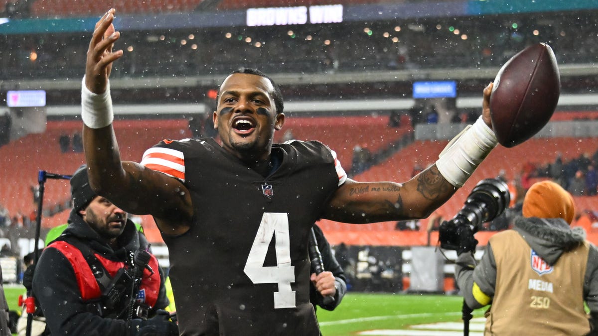 Deshaun Watson celebrates win