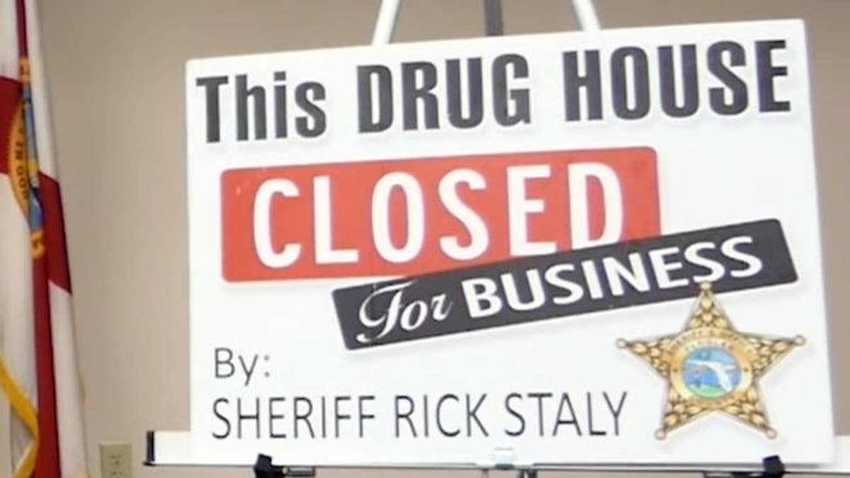 Drug bust sign in Flagler County