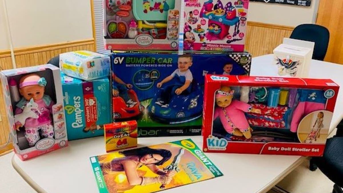 Gifts for children on a table